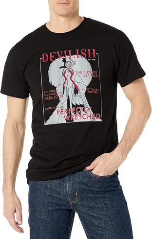Disney Young Men's Cruella Vogue Short Sleeve T-Shirt in Kuwait