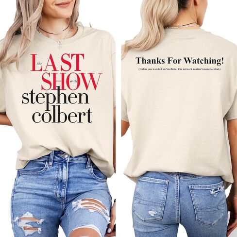 The Last Show Stephen Colbert 2026 Shirt, Thanks for Watching, The Last Show Gift Merch Multicolor in Kuwait