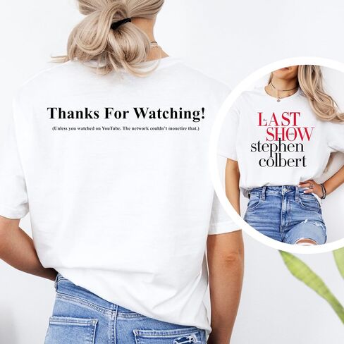 The Last Show Stephen Colbert 2026 Shirt, Thanks for Watching, The Last Show Gift Merch Multicolor in Kuwait