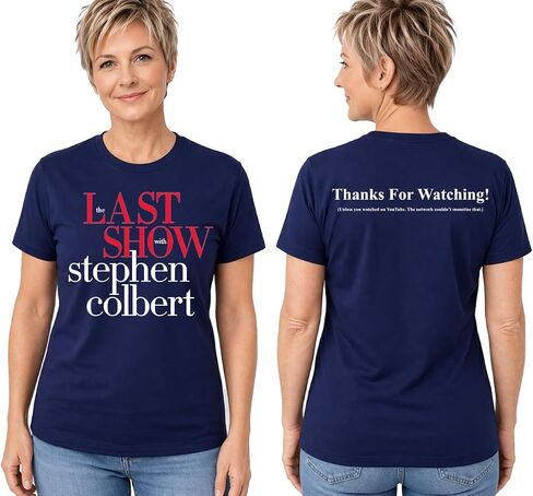 The Last Show Stephen Colbert 2026 Shirt, Thanks for Watching, The Last Show Gift Merch Multicolor in Kuwait