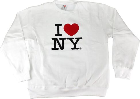 Torkia - Official Licensed I Love/Heart NY Sweatshirt (White, Large) in Saudi Arabia
