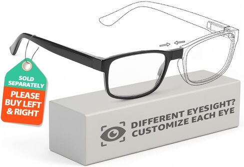 Myiaur Reading Glasses for Women Men, Blue Light Blocking Readers with Separate Left Right Eye Strength Selection in Saudi Arabia