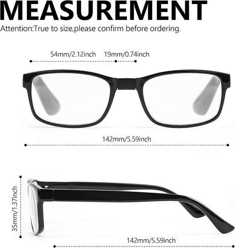 Myiaur Reading Glasses for Women Men, Blue Light Blocking Readers with Separate Left Right Eye Strength Selection in Saudi Arabia