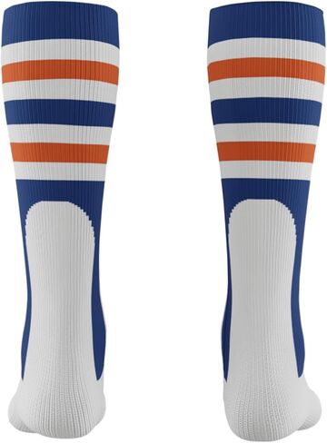 Boombah Triple Play Striped Mock Stirrup Baseball Fastpitch Softball Socks Over the Calf Youth & Adult Sizes Team Colors in Saudi Arabia