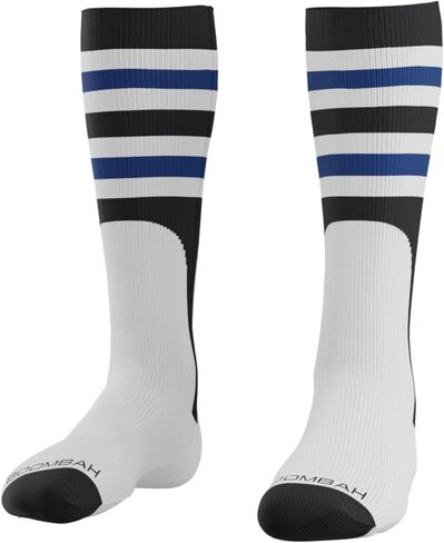 Boombah Triple Play Striped Mock Stirrup Baseball Fastpitch Softball Socks Over the Calf Youth & Adult Sizes Team Colors in Saudi Arabia