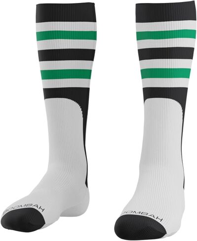 Boombah Triple Play Striped Mock Stirrup Baseball Fastpitch Softball Socks Over the Calf Youth & Adult Sizes Team Colors in Saudi Arabia