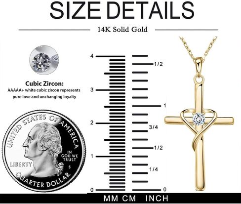 Elegant Cross Necklace for Women and Men,Perfect for Easter or Holiday Gifts in Kuwait