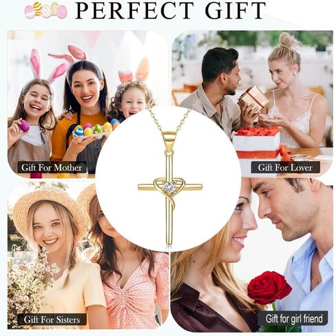 Elegant Cross Necklace for Women and Men,Perfect for Easter or Holiday Gifts in Kuwait