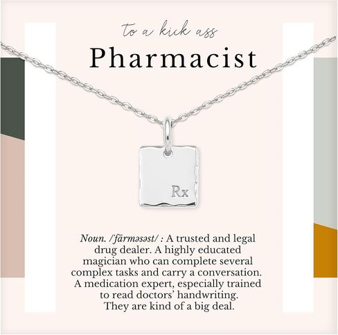 HOPE LOVE SHINE Doctor Pharmacy Necklace 14K Gold Vermeil Sterling Silver Message Card Gift in Saudi Arabia