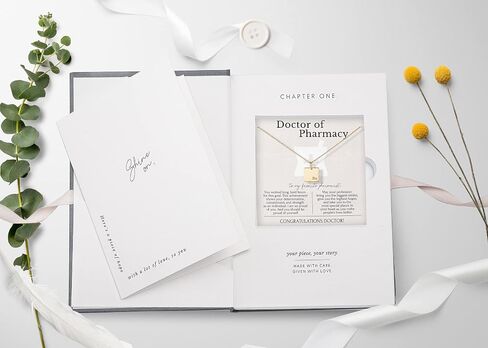 HOPE LOVE SHINE Doctor Pharmacy Necklace 14K Gold Vermeil Sterling Silver Message Card Gift in Saudi Arabia