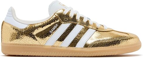 adidas Originals Samba OG Women's Sneakers, Gold Metallic/White/Core White, Size 6.5 in Kuwait