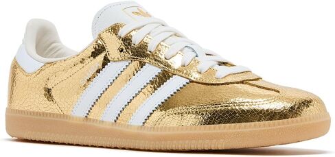 adidas Originals Samba OG Women's Sneakers, Gold Metallic/White/Core White, Size 6.5 in Kuwait
