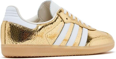 adidas Originals Samba OG Women's Sneakers, Gold Metallic/White/Core White, Size 6.5 in Kuwait