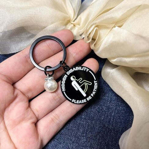 Hidden Disability Keychain Hidden Disabilities Gifts Chronic Illness Awarenesss Mental Health Awareness Keyring Christmas Birthday Gift in Kuwait