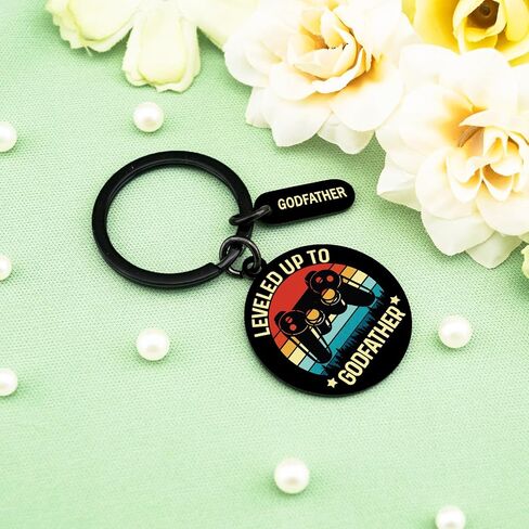 igvean Godfather Gift God Father Gifts for Men Funny Keychain for Men Fathers Day Birthday Gifts for Godfather God Father's Gift from Godchild Christmas Valentine's Day Present in Saudi Arabia
