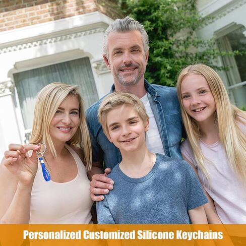 Custom Keychains Silicone Bulk Personalized Customized Text Keyrings for Events,Company,Motivation Customizable in Saudi Arabia