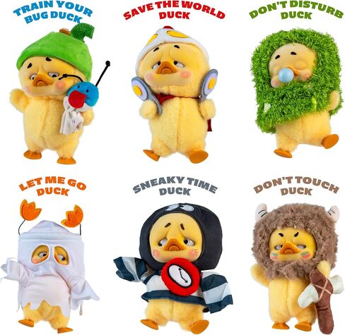 ORB Official Upset Duck Blind Box Plush Figurine - Born This Way Series - Collectible Plush Duck Decorative Figure with Cute Outfits - 1 of 7 Possible Figures (1 Rare Figure) to Collect in Each Box in Saudi Arabia