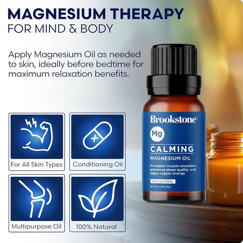 Brookstone Magnesium Body Oil Set Multi-Use Magnesium Body Oil 3 Pack 0.33 fl oz Total 1 fl oz in Saudi Arabia