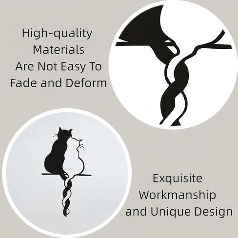 Jieyouhui Black Cat loves Metal Wall Art Decor Sign Wall Sculpture for Living Room Bedroom Kitchen Office Metal Cat Lovers Art Wall Decor in Saudi Arabia