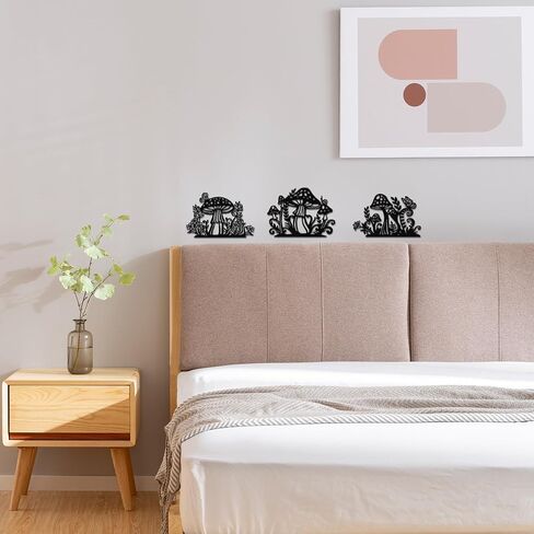 Enchanting Mushroom Wall Decor for Kitchen & Bathroom - Vibrant Mushroom Art Sculpture with Lifelike Toadstool Designs, Easy Install Rust-Resistant Metal Wall Art for Living Room, Bedroom, Office in Kuwait