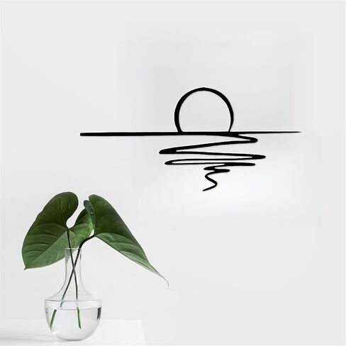 Sunrise Metal Art Wall Decor,Sunshine Metal Decor,Sunset Wall Metal Art,Sun Design Sign for Room Living Room Kitchen Bedroom in Kuwait