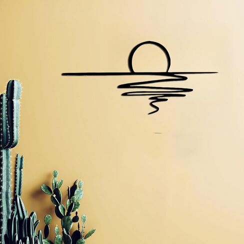 Sunrise Metal Art Wall Decor,Sunshine Metal Decor,Sunset Wall Metal Art,Sun Design Sign for Room Living Room Kitchen Bedroom in Kuwait
