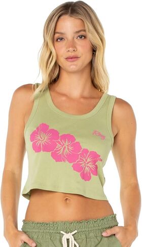 Roxy Scoop Baby Rib Women's Tank - Sage Blossom Fiesta in Saudi Arabia