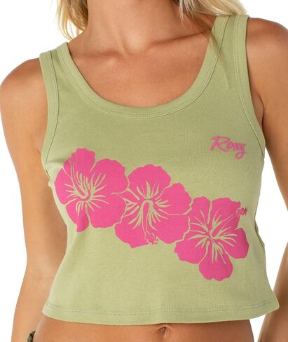 Roxy Scoop Baby Rib Women's Tank - Sage Blossom Fiesta in Saudi Arabia