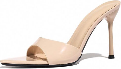 Women'S Pointed Open Toe Stiletto High Heels Dress Mules Sexy Leather Slip On Slingback Backless Heeled Slide Sandals Party Wedding Daily Dress Pumps in Kuwait