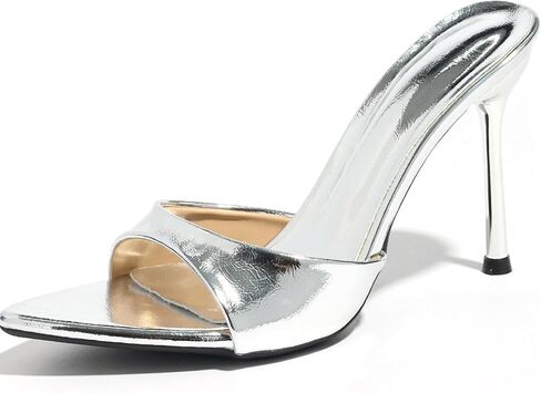 Women'S Pointed Open Toe Stiletto High Heels Dress Mules Sexy Leather Slip On Slingback Backless Heeled Slide Sandals Party Wedding Daily Dress Pumps in Kuwait