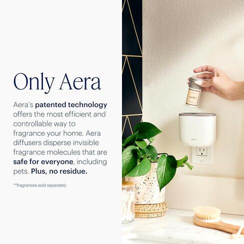 Aera Mini Home Fragrance Diffuser Bundle with Snowfall Refill - Smart Plug-in Aroma Control, Hypoallergenic Scent Technology, Family & Pet Safe, White + Limited Edition Snowfall Capsule in Saudi Arabia