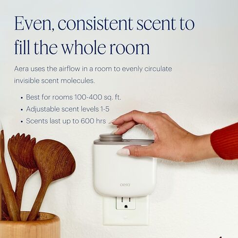 Aera Mini Home Fragrance Diffuser Bundle with Snowfall Refill - Smart Plug-in Aroma Control, Hypoallergenic Scent Technology, Family & Pet Safe, White + Limited Edition Snowfall Capsule in Saudi Arabia