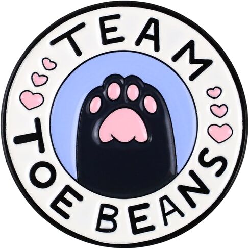 Toe Beans Team Cat Paw Enamel Pin, Gift For Cat Mom Feline Lover Fur Mama, Meow Squad Pin Brooch, Adorable Kitten Brooches, Just Because Gift For Pet Owner, Kawaii Accessories in Kuwait