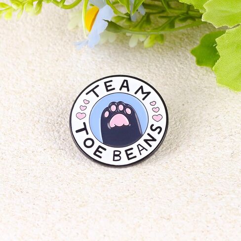 Toe Beans Team Cat Paw Enamel Pin, Gift For Cat Mom Feline Lover Fur Mama, Meow Squad Pin Brooch, Adorable Kitten Brooches, Just Because Gift For Pet Owner, Kawaii Accessories in Kuwait