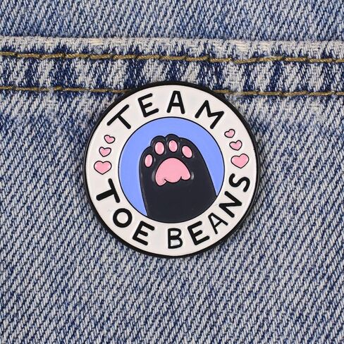 Toe Beans Team Cat Paw Enamel Pin, Gift For Cat Mom Feline Lover Fur Mama, Meow Squad Pin Brooch, Adorable Kitten Brooches, Just Because Gift For Pet Owner, Kawaii Accessories in Kuwait