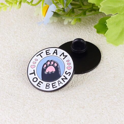 Toe Beans Team Cat Paw Enamel Pin, Gift For Cat Mom Feline Lover Fur Mama, Meow Squad Pin Brooch, Adorable Kitten Brooches, Just Because Gift For Pet Owner, Kawaii Accessories in Kuwait