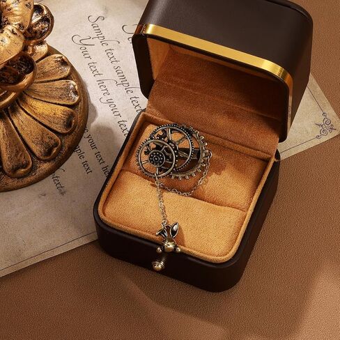 coadipress Steampunk والعتاد بروش للنساء الرجال الرجعية خمر البرونزية أرنب سحر طية صدر السترة دبوس القوطية Steampunk الملحقات هالوين هالوين المجوهرات in Kuwait