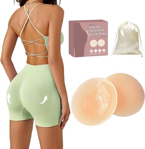 Silicone Butt Pads for Women, Self-Adhesive Booty Enhancer Hip Pads, Reusable Invisible Lift & Shape for Flat Buttocks in Kuwait