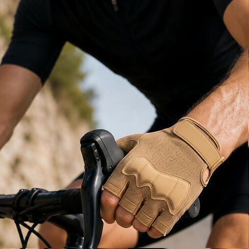 Cycling Gloves Half Finger Men Women Biking Outdoor Sports Motorcycle Fitness Breathable Sweat Absorbent in Kuwait