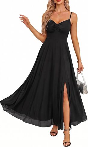 Talisea Summer Wedding Guest Dress Spaghetti Strap Formal Spring Cocktail Party Elegant A Line Long Maxi Dresses Slit Women in Kuwait