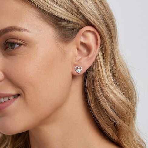 Tooth Stud Earrings 18k White Gold Opal Teeth Earrings Tooth Jewelry For Women Female Dentist Gift in Saudi Arabia