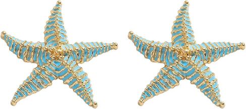 Bold Starfish Stud Earrings for Women, Unique Ocean Themed Big Sea Star Statement Earring Jewelry Gifts for Summer Beach Party Everyday Wear in Saudi Arabia