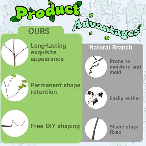 ucky 20Inch 6 Pcs Artificial Greenery Stems Artificial Branches for Vase Fake Plants Fake Leaves Faux Greenery for Home Decor Table Centerpieces (20IN-SPL Gray White Green, 6PCS) in Kuwait