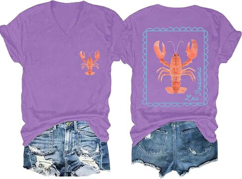 Retro Lobster T-Shirt, Lobster Lover Shirt for Women Men in Saudi Arabia