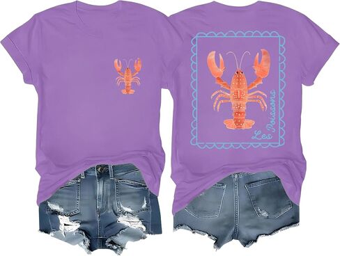 Retro Lobster T-Shirt, Lobster Lover Shirt for Women Men in Saudi Arabia