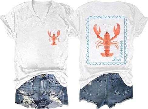 Retro Lobster T-Shirt, Lobster Lover Shirt for Women Men in Saudi Arabia