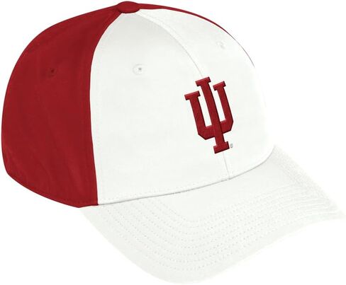 adidas Mens Indiana Hoosiers Coach Slouch Flex Cap - Red, White in Saudi Arabia