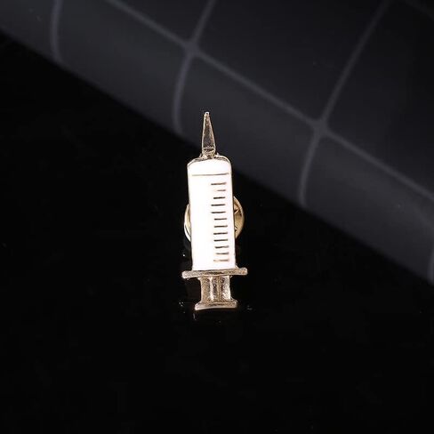 Enamel Medical Jewelry Injection Syringe Pin Brooch for Doctor Nurse Injector Brooch in Saudi Arabia