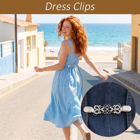 7 PCS Clothing Cinch Clips, Vintage Waist Cincher Clip Retro Dress Clips Back Cinch Set, Pant Waist Tightener Shirt Tightener Clip Fit Sweater, Shawl, Cardigan, Dress, Pant, Clothes for Women in Saudi Arabia