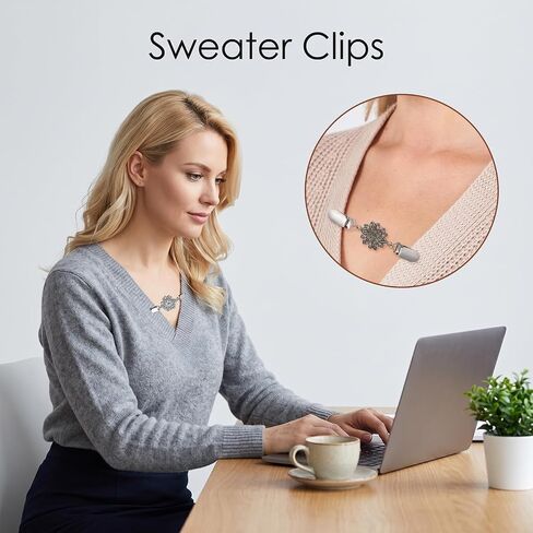 7 PCS Clothing Cinch Clips, Vintage Waist Cincher Clip Retro Dress Clips Back Cinch Set, Pant Waist Tightener Shirt Tightener Clip Fit Sweater, Shawl, Cardigan, Dress, Pant, Clothes for Women in Saudi Arabia